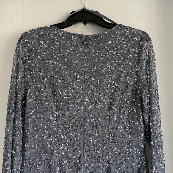 Nwt Adrianna Papell Women's V-Neck Mini Beaded Cocktail Party Dress i - Picture 9 of 14